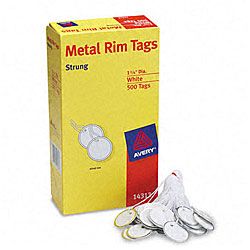 Avery Metal Rim White Marking Tags   500/box