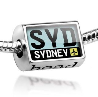 Beads "Airport code "SYD / Sydney" country Australia   Pandora Charm & Bracelet Compatible Jewelry