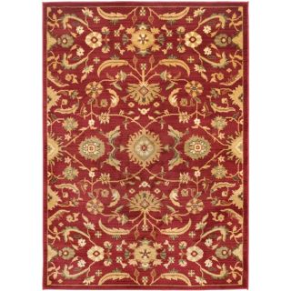 Traditional Oushak Red/gold Power loomed Rug (53 X 76)