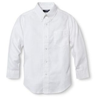 French Toast Boys School Uniform Long Sleeve Oxford Shirt   White 6