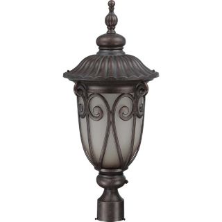 Corniche 1 Light Large Burlwood Post Lantern