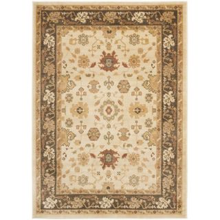 Traditional Oushak Cream/brown Powerloomed Rug (4 X 57)