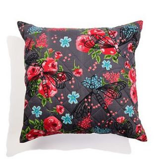 rose garden quilted cushion cover by pinch of salt home