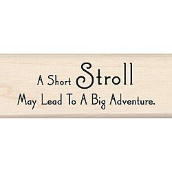 Inkadinkado Adventure Quote Wood mounted Rubber Stamp