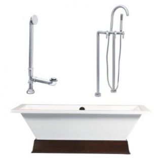 Giagni LT4 BN Contemporary Rectangle Freestanding Tub   Drop In Bathtubs  