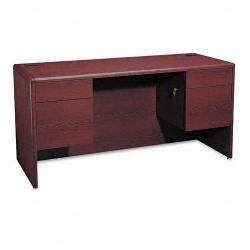 Hon 10700 Mahogany Waterfall edge Credenza With Pedestal