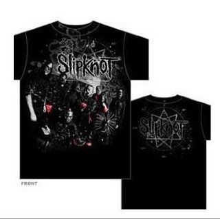 Slipknot 'Grey Splatter' 2 sided Black T Shirt (Small) [Apparel] Music Fan T Shirts Clothing