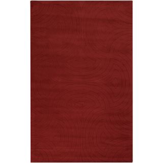Candice Olson Loomed Red Scrumptious Geometric Plush Wool Rug (8 X 11)