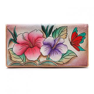 Anuschka Ladies 2 Fold Slim Wallet  Women's   Hawaiian Hibiscus