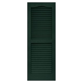 Vantage 2 Pack Midnight Green Louvered Vinyl Exterior Shutters (Common 39 in x 14 in; Actual 38.68 in x 13.875 in)