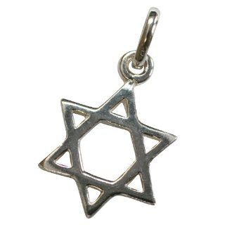So Chic Jewels   Sterling Silver Star of David Magen Hebrew Pendant So Chic Jewels Jewelry