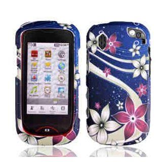 Musical Space Galaxy Flower Pantech Hotshot CD8992 Rubber Texture Snap on Cell Phone Case + Microfiber Bag Cell Phones & Accessories
