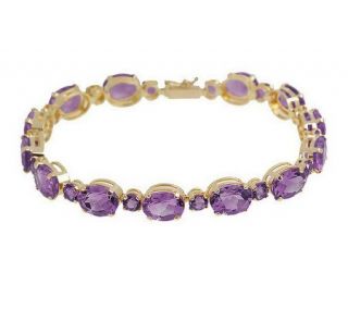 Choice of Oval and Round Gemstone 8 inch Tennis Bracelets, 14K —