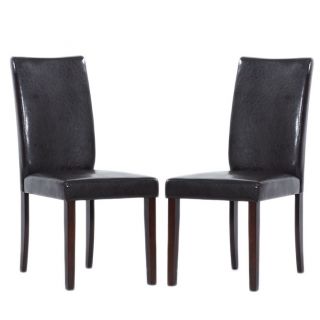 Shino Brown Bi cast Leather Dining Chairs (set Of 8)