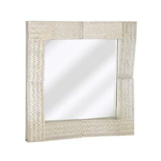 Contemporary Square Wall Mirror Finish Silver   Wall Mounted Mirrors