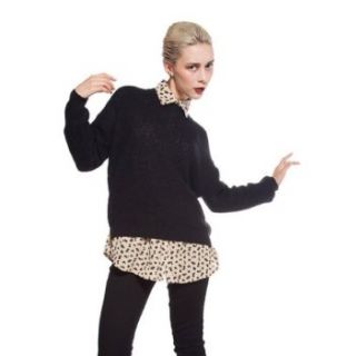 Violet Boutique Women's Lana Crew Neck Sweater One Size Black