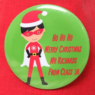 christmas personalised super hero gift wrap by red berry apple