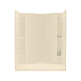 Sterling Accord 77 in H x 48 in W x 36 in L Almond Polystyrene Wall 4 Piece Alcove Shower Kit