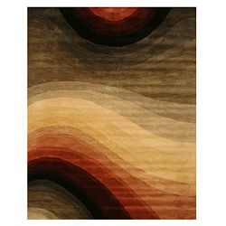 Hand tufted Desertland Multicolor Wool Rug (96 X 136)