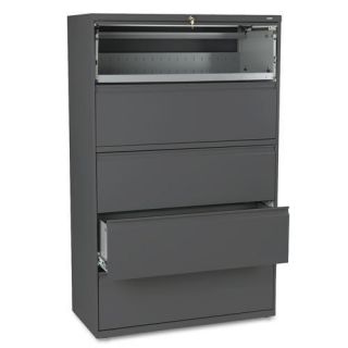 Hon 800 Series 42 inch Wide Five shelf Lateral file Cabinet With Receding Door