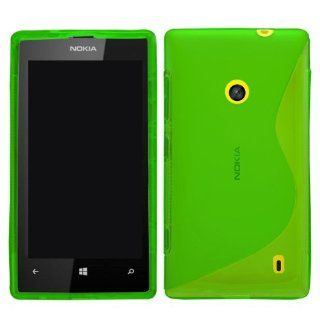 SAMRICK   Nokia Lumia 520   'S' Wave Hydro Gel Protective Case   Green Cell Phones & Accessories