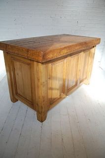 reclaimed solid wood kitchen island by eastburn country furniture