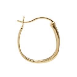 18k Gold over Sterling Silver 1/10ct TDW Diamond U hoop Earrings (J K, I3) Diamond Earrings