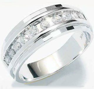 Men Diamond Wedding Ring Engagement Band 10k White Gold (1/4 Carat) Jewel Tie Jewelry
