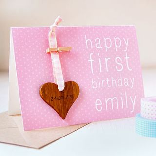 personalised birthday keepsake card by clara and macy