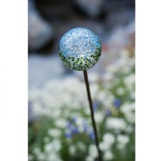 Recycled Glass Solar Garden Stake Light Color Earth Globe   Ceiling Pendant Fixtures  