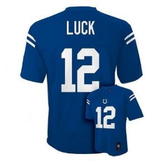 Indianapolis Colts Luck Jersey Pre school Kids Medium 5 6  Sports Fan Football Jerseys  Clothing