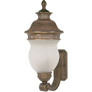 Luxor Platinum Gold With Satin Frosted Glass 3 light Wall Sconce