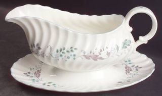 Royal Doulton Glen Auldyn Gravy Boat with Attached Underplate, Fine China Dinner