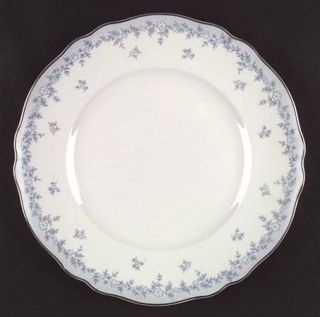 Franconia   Krautheim Delphine Dinner Plate, Fine China Dinnerware   Blue Flower