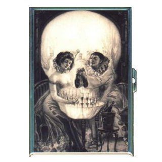 SKULL VICTORIAN ILLUSION GOTH ID CIGARETTE CASE WALLET at  Mens Clothing store