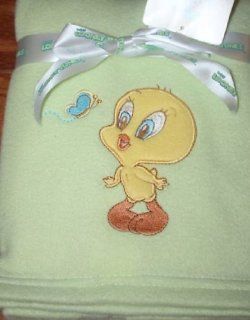 Looney Tunes Baby Tweety Fleece Blanket  Nursery Bed Blankets  Baby