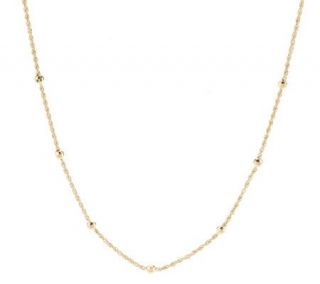 EternaGold 18 Diamond Cut Bead Station Rope Necklace 14K Gold, 2.5g —