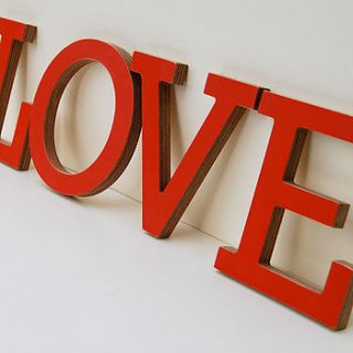 'love' wooden letter by childs & co