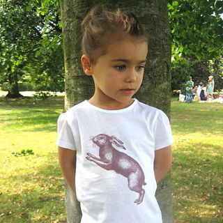 luxury fairtrade vintage leaping hare tee by the little picture company