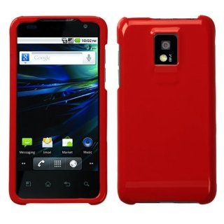 Hard Protector Skin Cover Cell Phone Case for LG G2x Optimus 2x P999 T mobile   Red Cell Phones & Accessories