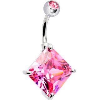 October 16mm Birthstone Color Belly Ring Jewelry