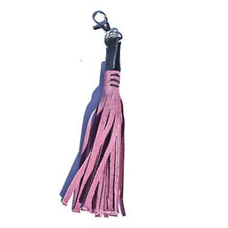 handmade pink suede tassel by lion house handbags