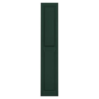 Vantage 2 Pack Midnight Green Raised Panel Vinyl Exterior Shutters (Common 80 in x 14 in; Actual 79.5 in x 13.875 in)