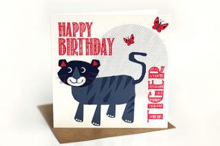 happy birthday tiger birthday card by allihopa
