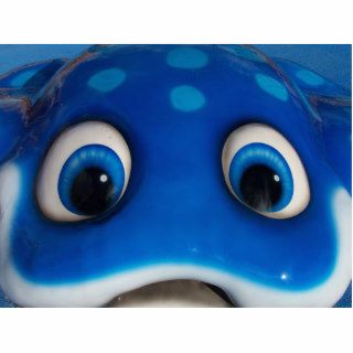 Blue Happy Cartoon Eyes on Fiberglass Toy Cut Outs