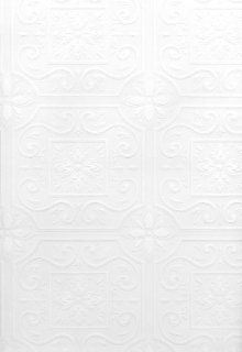 Brewster 429 6757 Paintable Solutions III Scrolls In Boxes Paintable Wallpaper, 20.5 Inch by 396 Inch, White    