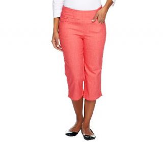 Denim & Co. How Smooth Petite Capri Pants with Pockets —