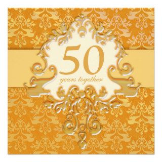 50th Golden Wedding Anniversary party Invitation