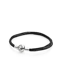 Pandora Black multi string bracelet Black