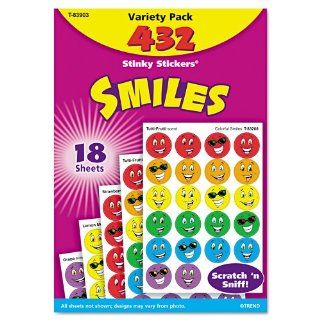 TREND Stinky Stickers Variety Pack, Smiles, 432 Pack (T83903)